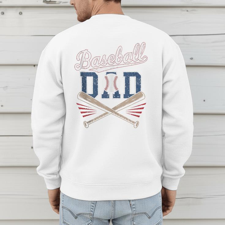 Vintage Baseball Dad Humor Father's Day Sport Lovers Men's Sweatshirt Back Print Vintage Baseball Dad Humor Father's Day Sport Lovers Men's Sweatshirt Back Print