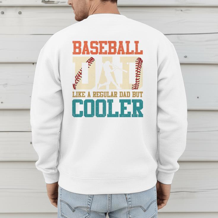 Vintage Baseball Dad Like a Regular Dad But Cooler Men Premium Men's Sweatshirt Back Print