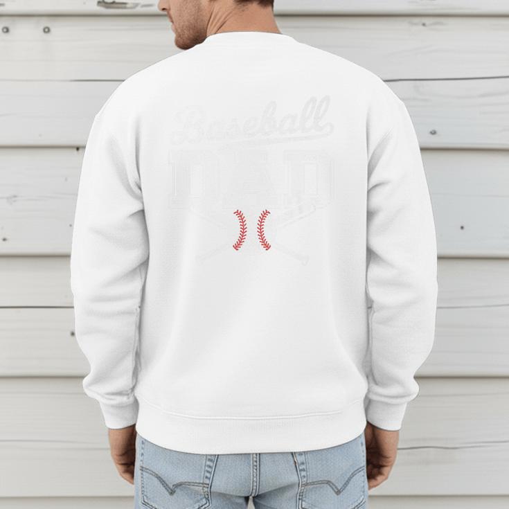 Vintage Baseball Dad Sport Lovers Batter Player Fathers Art Premium Men's Sweatshirt Back Print Vintage Baseball Dad Sport Lovers Batter Player Fathers Art Premium Men's Sweatshirt Back Print