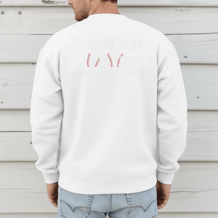 World's Best Dad Just Ask My Boy Baseball Dad Father's Day Premium Men's Sweatshirt Back Print World's Best Dad Just Ask My Boy Baseball Dad Father's Day Premium Men's Sweatshirt Back Print