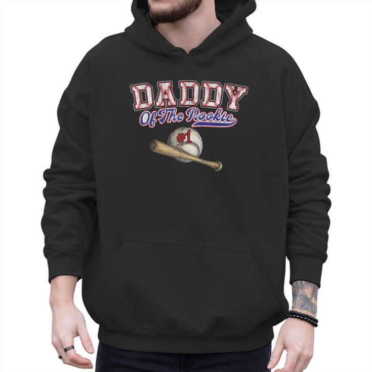 1st One Birthday Baseball Dad Daddy Of The Rookie Vintage Men Hoodie