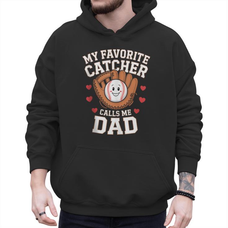 Baseball Dad Father's Day Catcher Men Men Hoodie