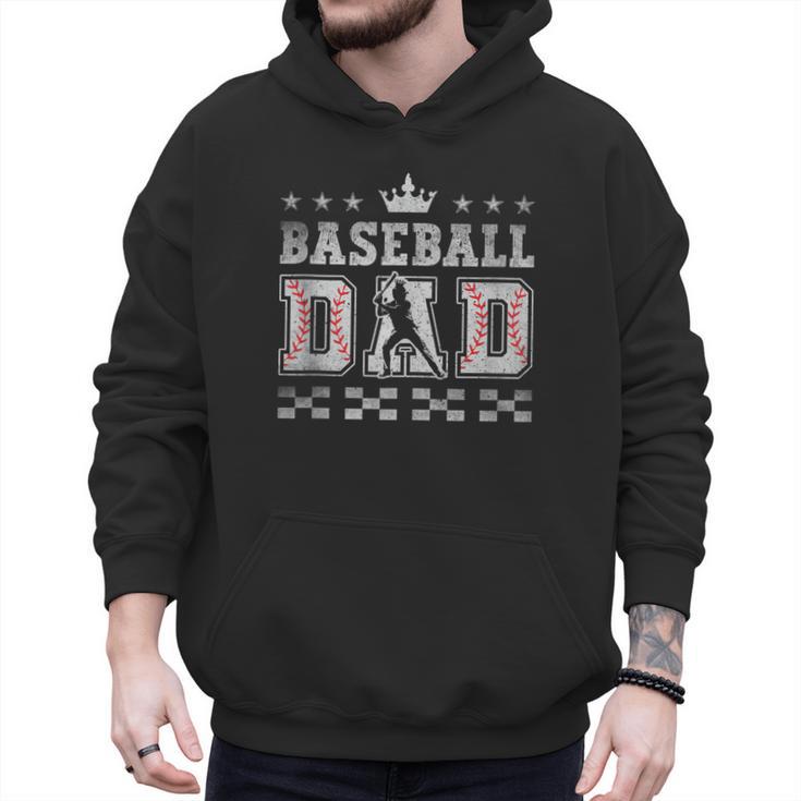 Baseball Dad Father's Day Baseball Father Retro Vintage Men Hoodie