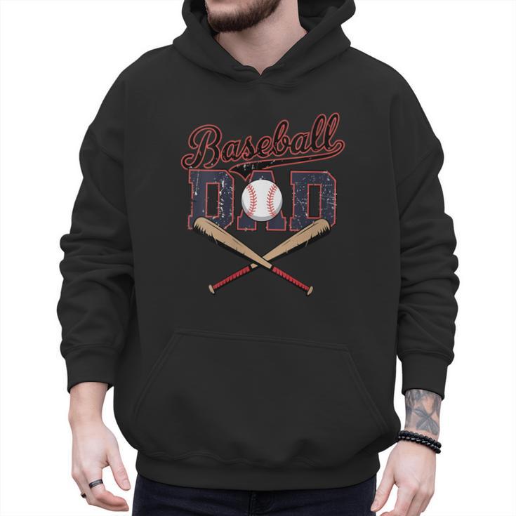 Baseball Dad Father's Day Vintage Retro Sarcastic Dad Men Hoodie