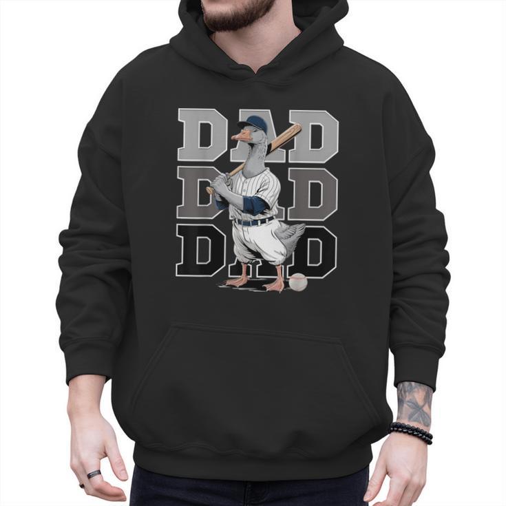 Baseball Dad Goose Sports Lover Father's Day Tee Men Hoodie