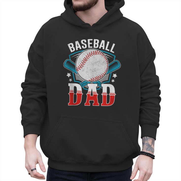 Baseball Dad Happy Fathers Day Dad Daddy Baseball Lover Men Hoodie
