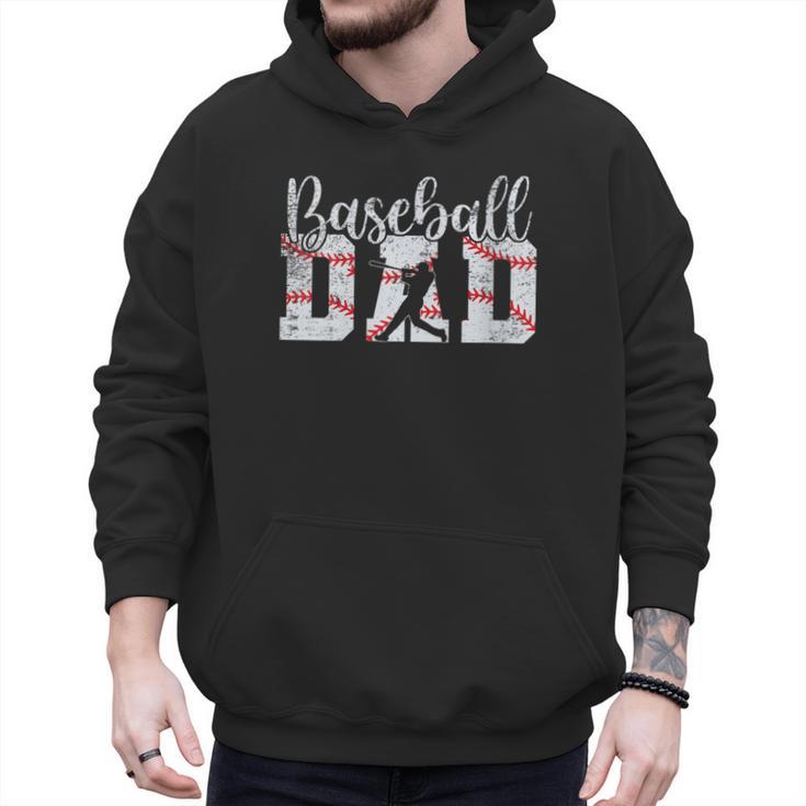 Baseball Dad Happy Fathers Day For Men Boys Baseball Lovers Men Hoodie