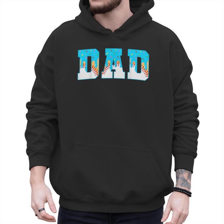 Baseball Dad Ice Cream Drip Happy Fathers Day Men Hoodie