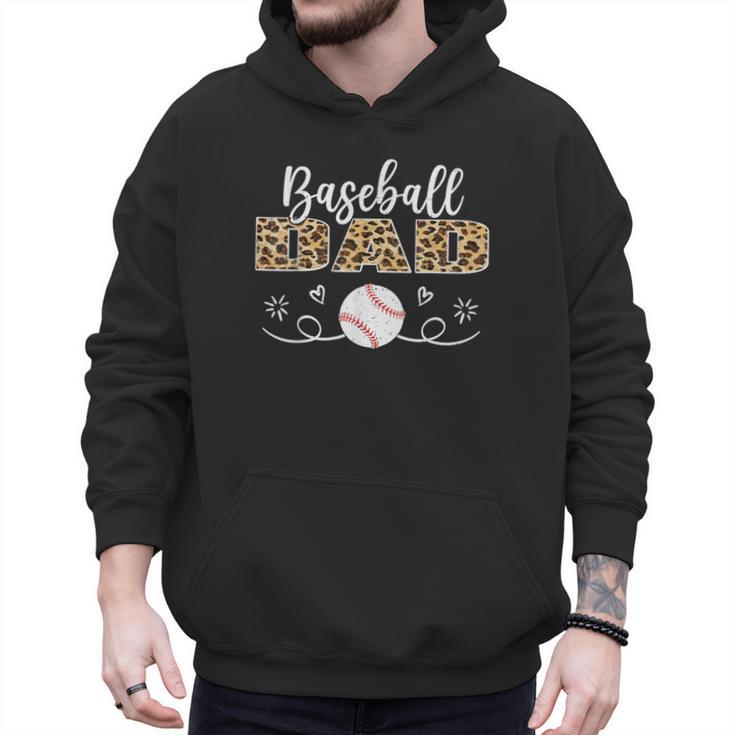 Baseball Dad Leopard Baseball Player Men Hoodie