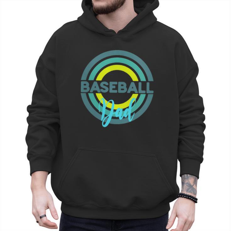 Baseball Dad With Modern Baseball Circles Men Hoodie