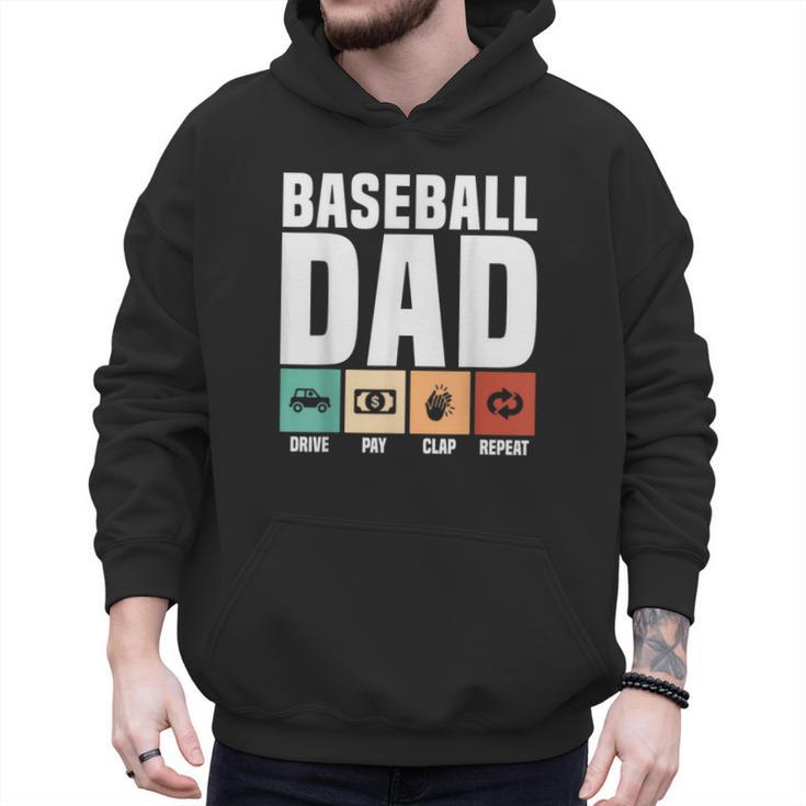 Baseball Dad Proud Little Slugger Father Humor Men Hoodie
