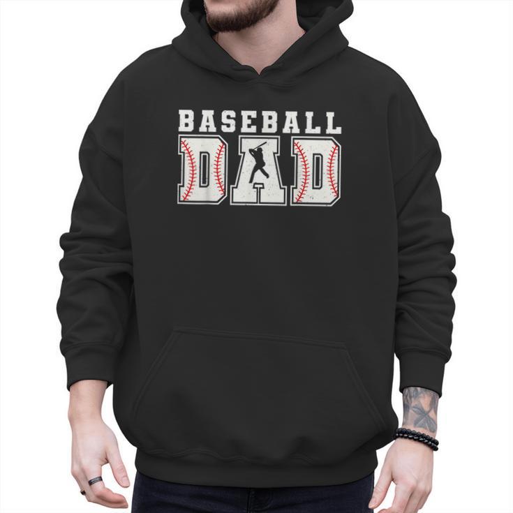 Baseball Dad Sport Happy Fathers Day Boys Kids Men Hoodie