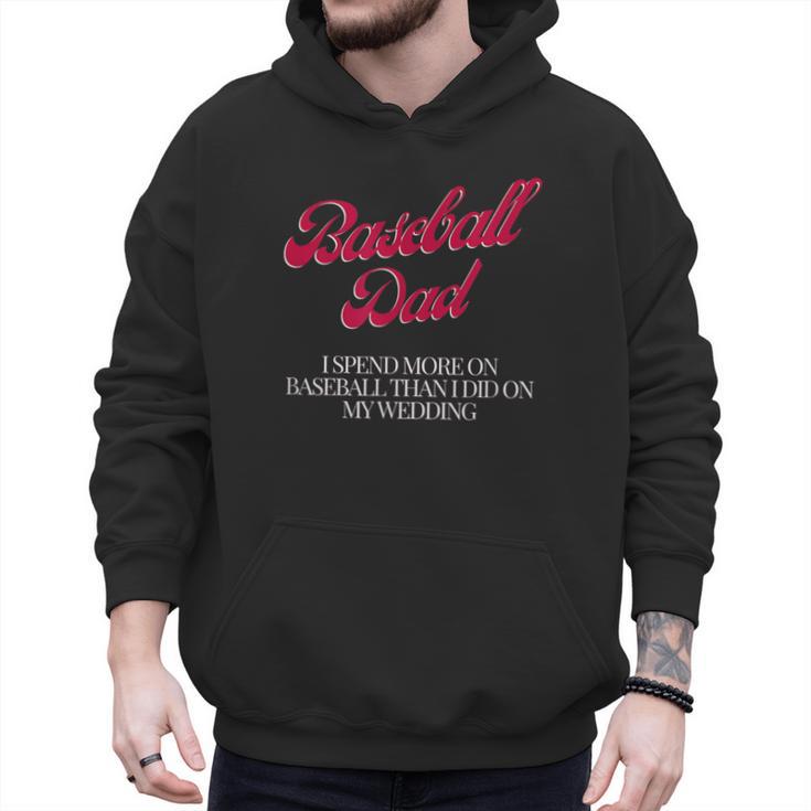 Baseball Dad Travel Ball Little League Husband Wedding Men Hoodie