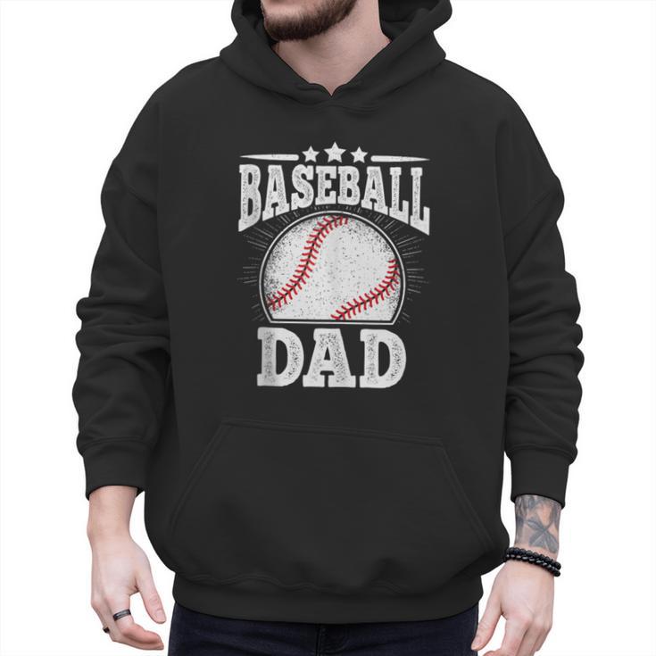Baseball Dad Vintage Baseball Player Daddy Men Men Hoodie