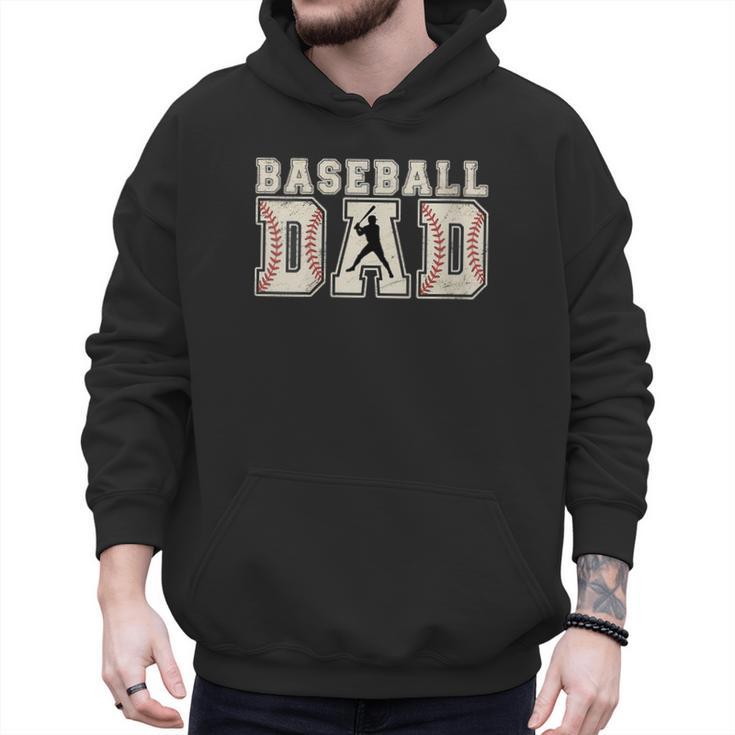 Baseball Dad Vintage For Sports Fan Or Proud Father Men Hoodie