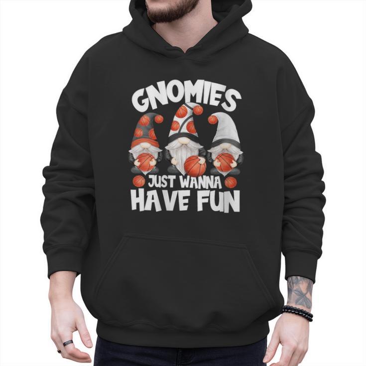Basketball Gnomies Have Fun For Baseball Dad And Coach Men Hoodie