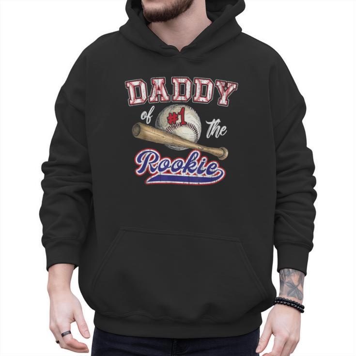 Birthday Baseball Dad Daddy Of The 1st One Rookie Vintage Men Hoodie