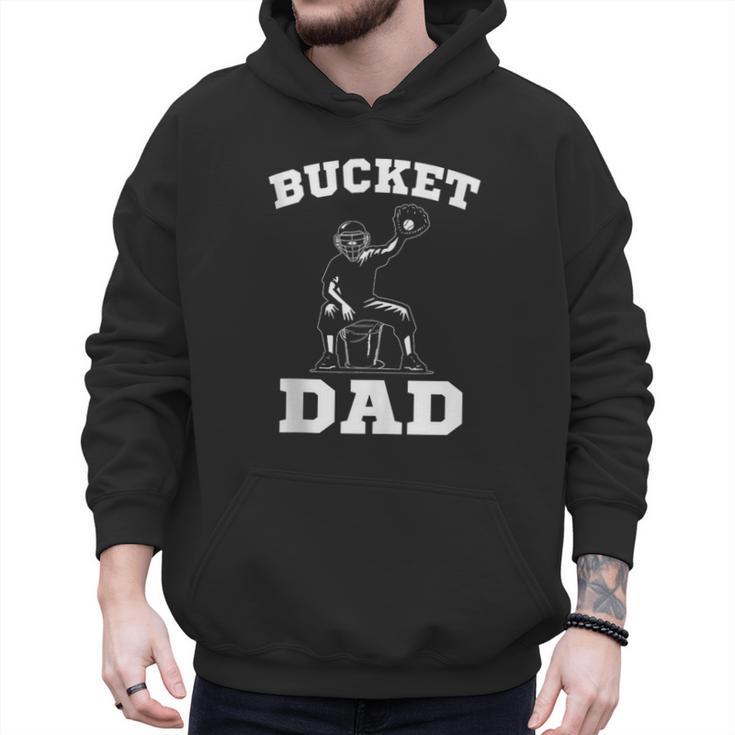 Bucket Dad Softball Dad Baseball Dad Catcher Men Hoodie