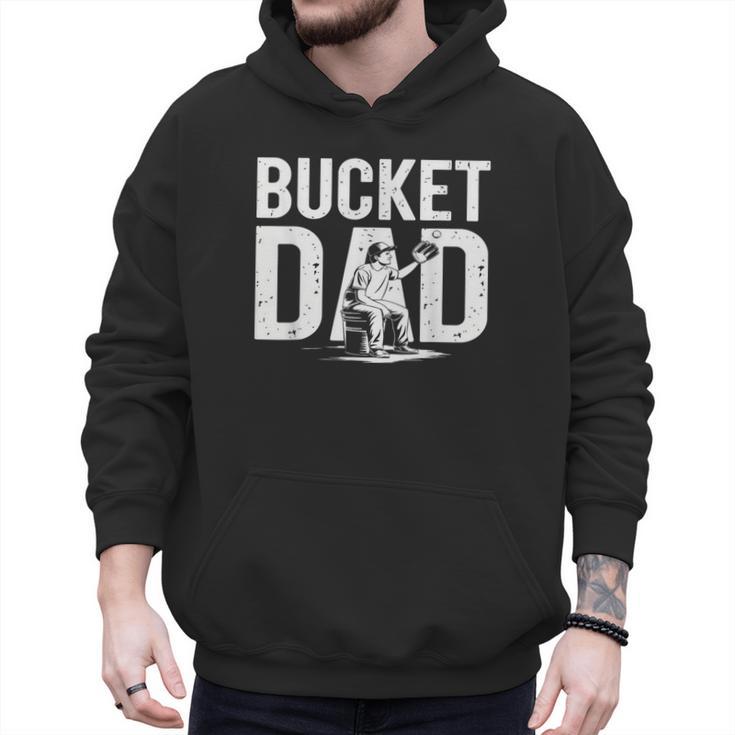 Bucket Dad Softball Dad Baseball Dad Coach Bucket Men Hoodie