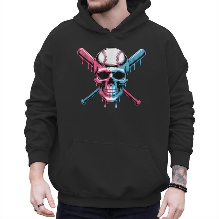 Cool Baseball Ice Cream Dripping Baseball Dad Baseball Lover Men Hoodie