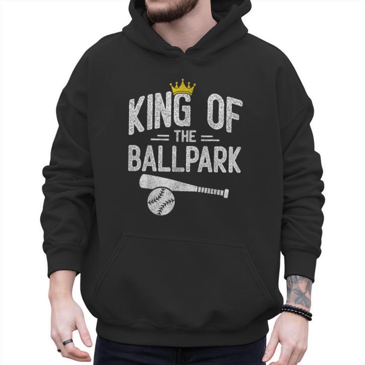 Dad Baseball For Men Baseball Dad King Of Ballpark Men Hoodie