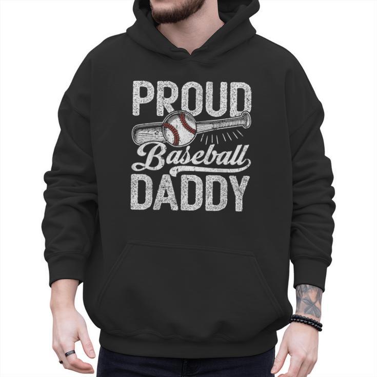 Dad Baseball Men Vintage Proud Baseball Daddy Men Hoodie
