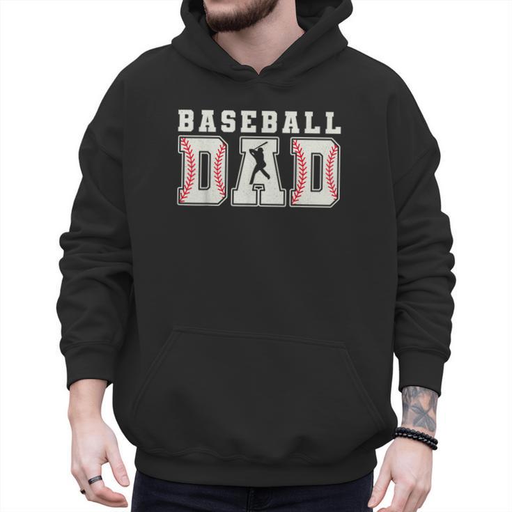 Groovy Baseball Dad Father Happy Fathers Day Sports Game Day Men Hoodie