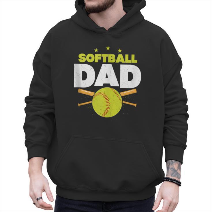 Softball Dad Just Like A Baseball Dad Player Men Hoodie