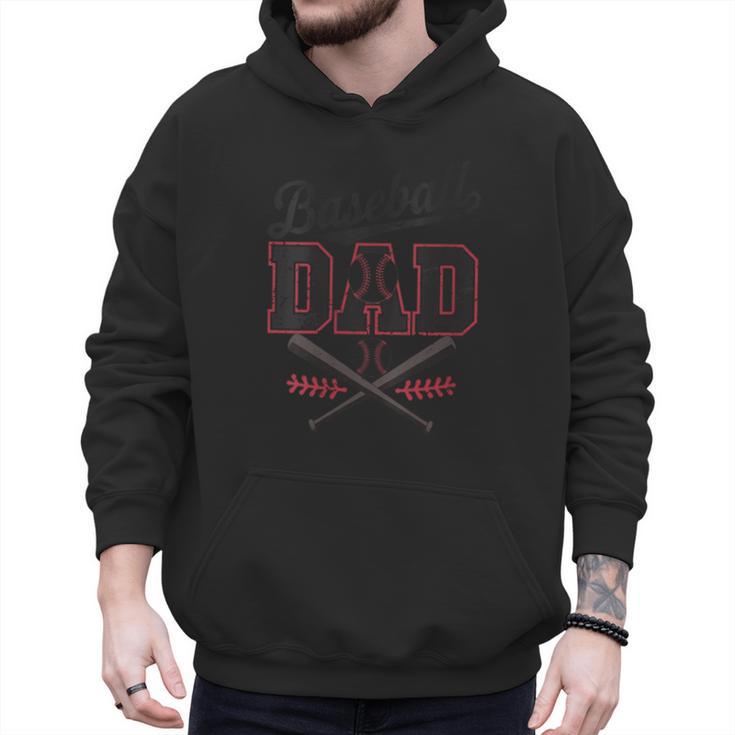 Vintage Baseball Dad Fathers Day Daddy Toddler Kids Boys Men Hoodie