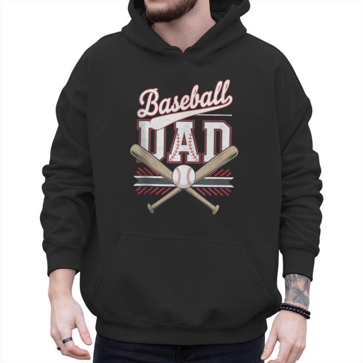 Vintage Baseball Dad Father's Day Husband Daddy Dad In Law Men Hoodie