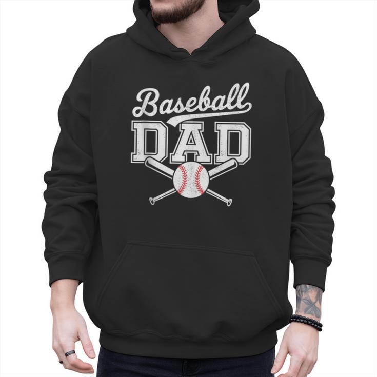 Vintage Baseball Dad Sport Lovers Batter Player Fathers Art Men Hoodie