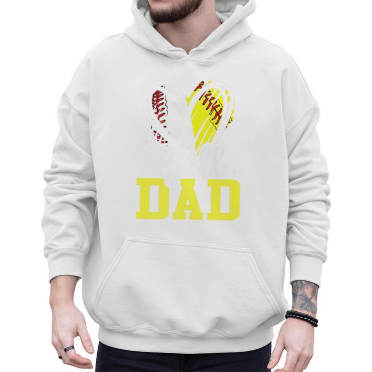 Ball Dad Softball Baseball Dad Fathers Day Premium Men Hoodie