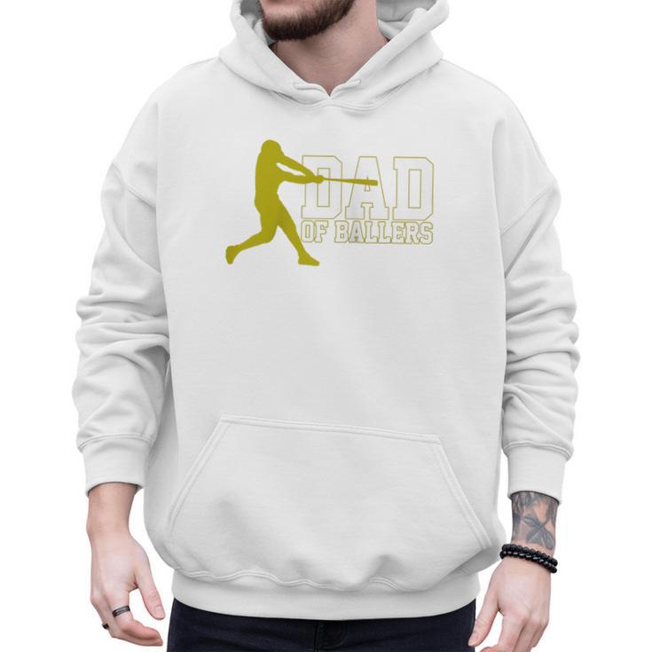 Baseball Dad Of Ballers Raglan Baseball Tee Men Hoodie