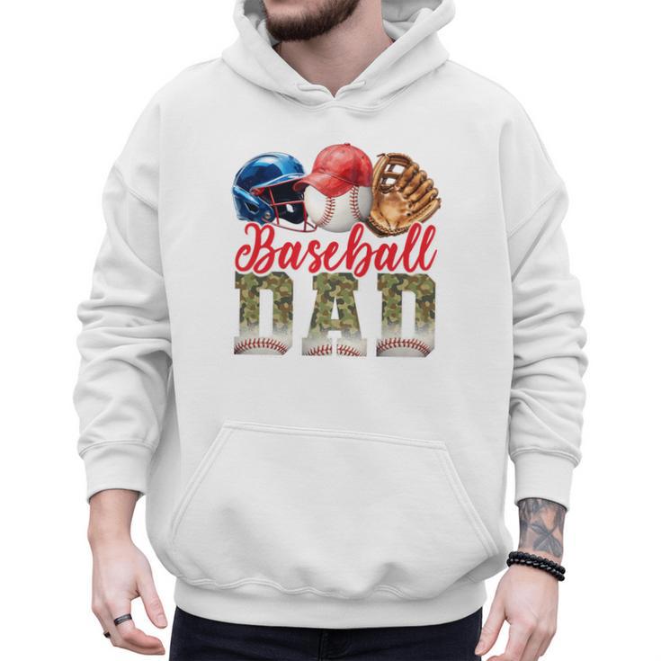 Baseball Dad Camo Father's Day Baseball Stuff Men Premium Men Hoodie