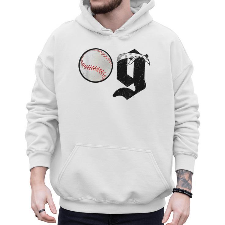 Baseball Dad Coach Old Head OG Old School Baller White Men Hoodie