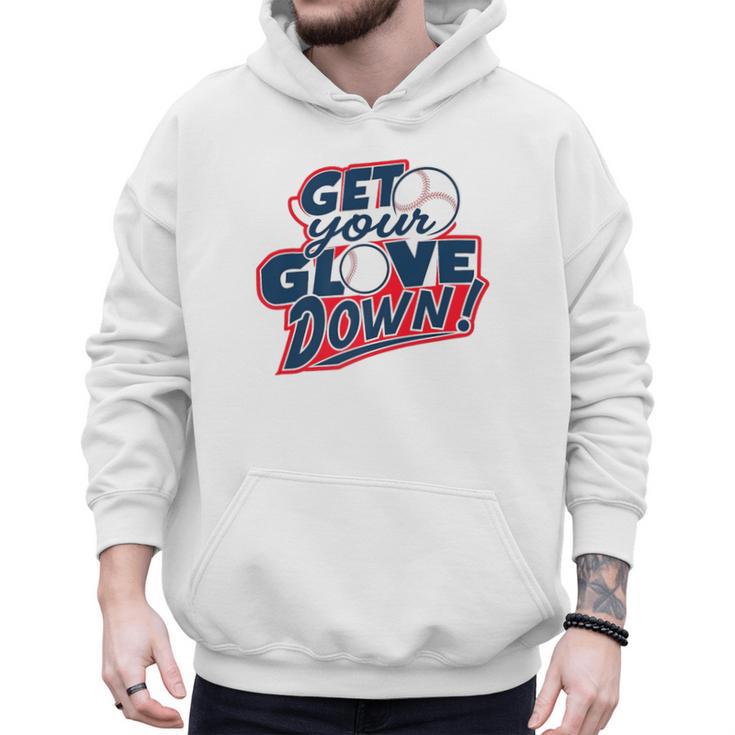 Baseball Dad Coach Training Saying Get Your Glove Down Premium Men Hoodie