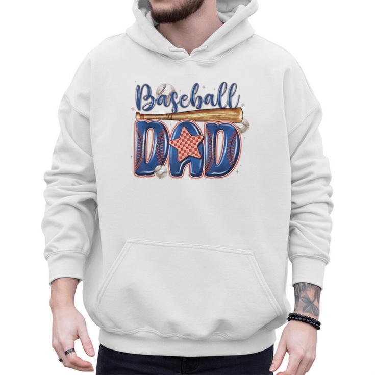 Baseball Dad Game Day Fathers Day Men Hoodie