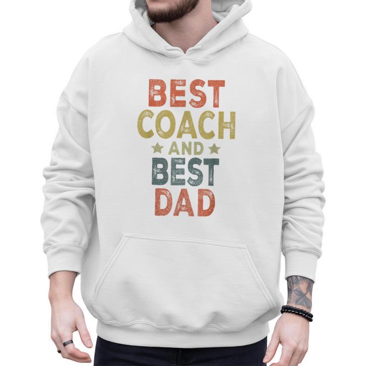 Baseball Dad For Men Vintage Best Coach And Best Dad Men Hoodie