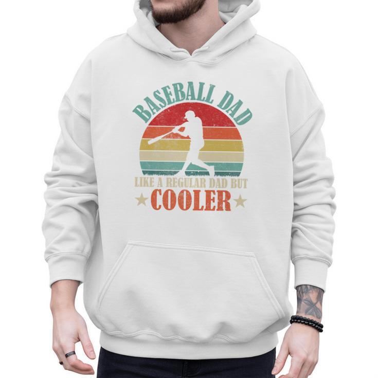 Baseball Dad Like A Regular Dad But Cooler Father's Day Premium Men Hoodie