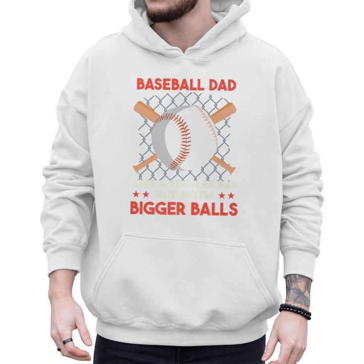 Baseball Dad Like a Regular Dad But With Bigger Balls Premium Men Hoodie