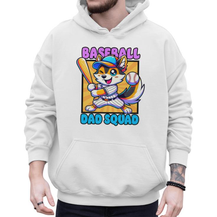 Baseball Dad Squad Fox On The Bat Premium Men Hoodie