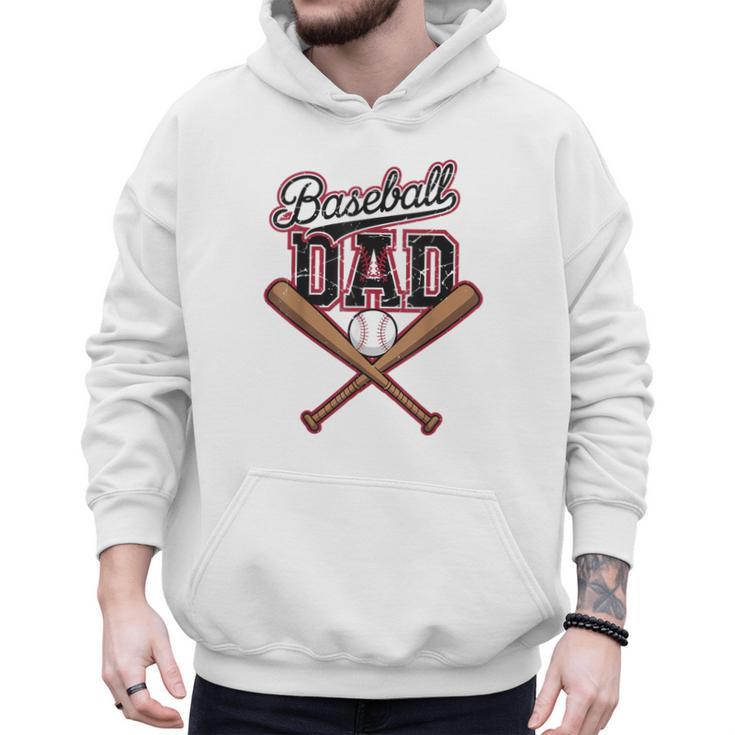 Baseball Dad Vintage Father's Day Family Humor Sport Lovers Men Hoodie