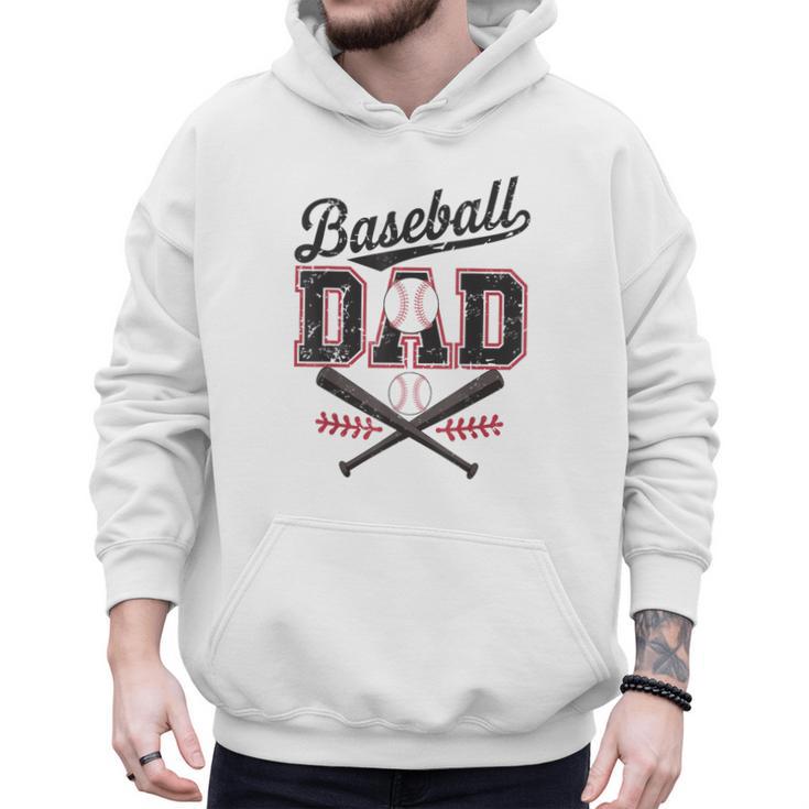 Baseball Daddy Father's Day Baseball Season Vintage Game Day Men Hoodie