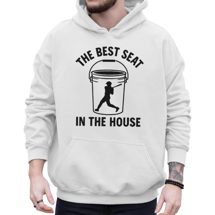 The Best Seat In The House Bucket Dad Baseball Dad Premium Men Hoodie