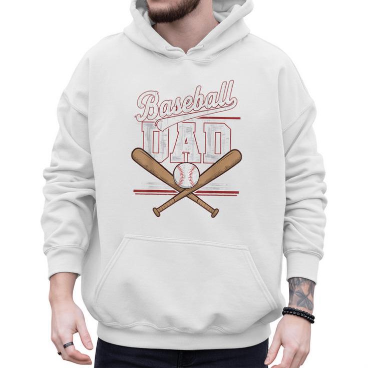Game Day Baseball Dad Vintage Daddy Father's Day Boys Kids Men Hoodie