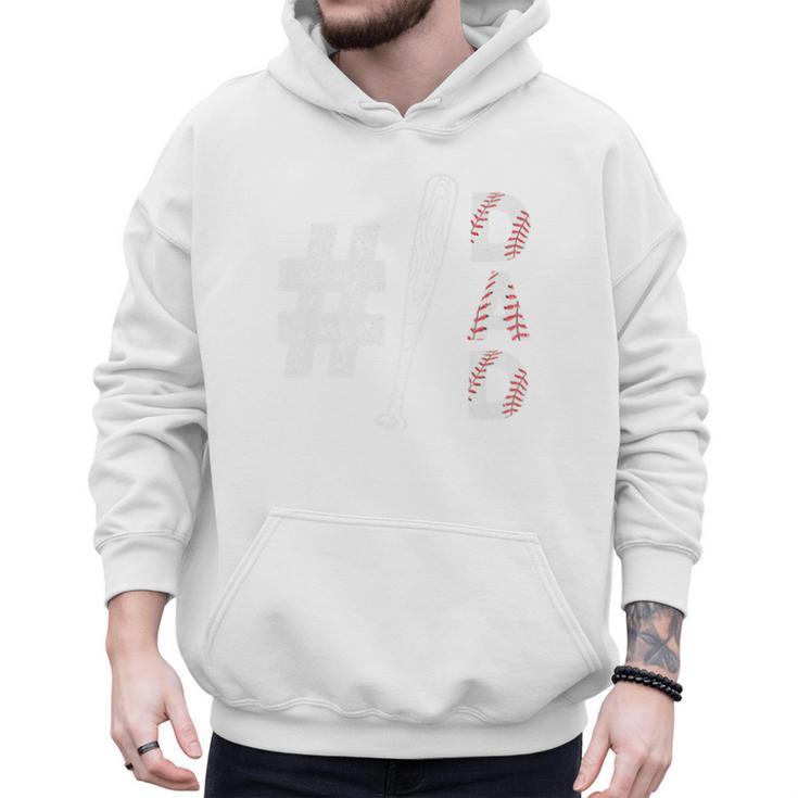 Number One Baseball Dad Fathers Day Baseball Player Dad Premium Men Hoodie