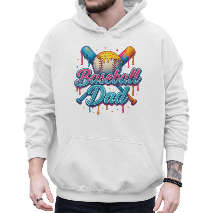 Retro Baseball Dad Dripping Ice Cream Father's Day Men Hoodie