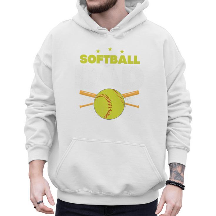Softball Dad Just Like A Baseball Dad Player Premium Men Hoodie