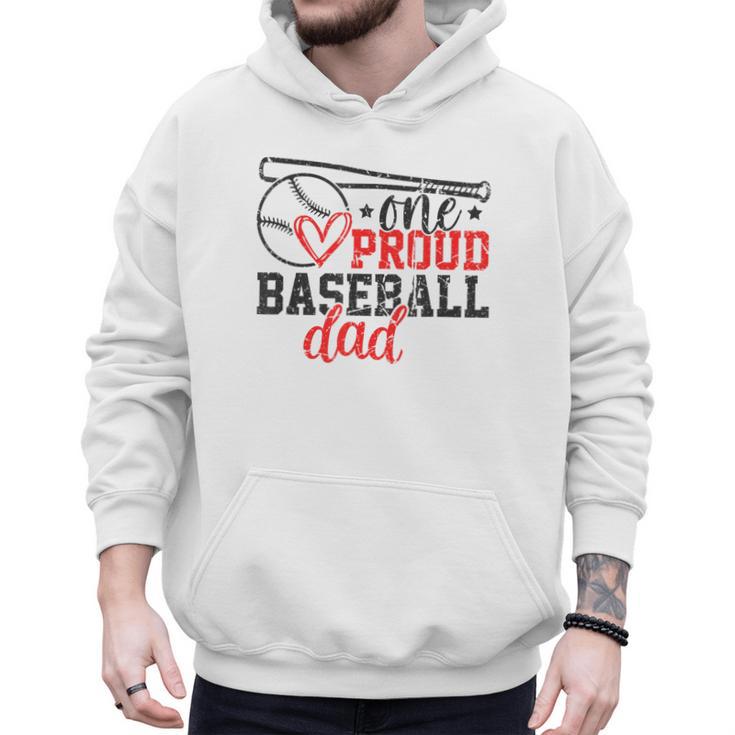 Vintage One Proud Baseball Dad Sporty Humor Men Hoodie