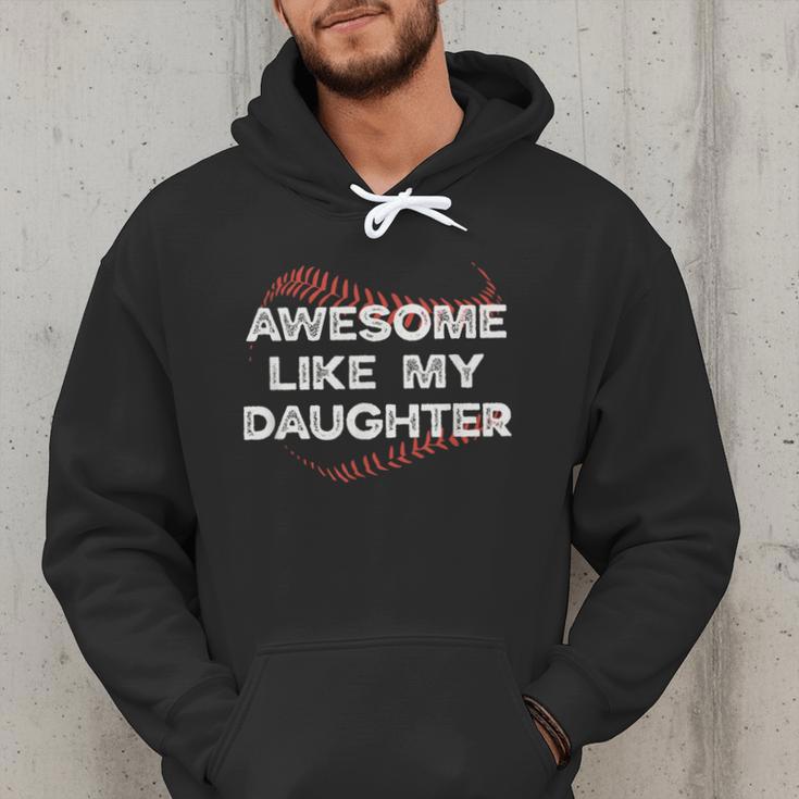 Awesome Like My Daughter Baseball Dad Men Hoodie